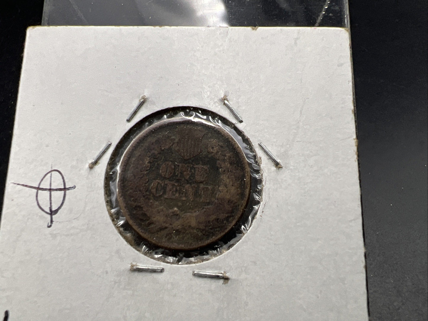 1863 1c Indian One Cent Coin VG Details Damaged Ugly Cull SKU#B