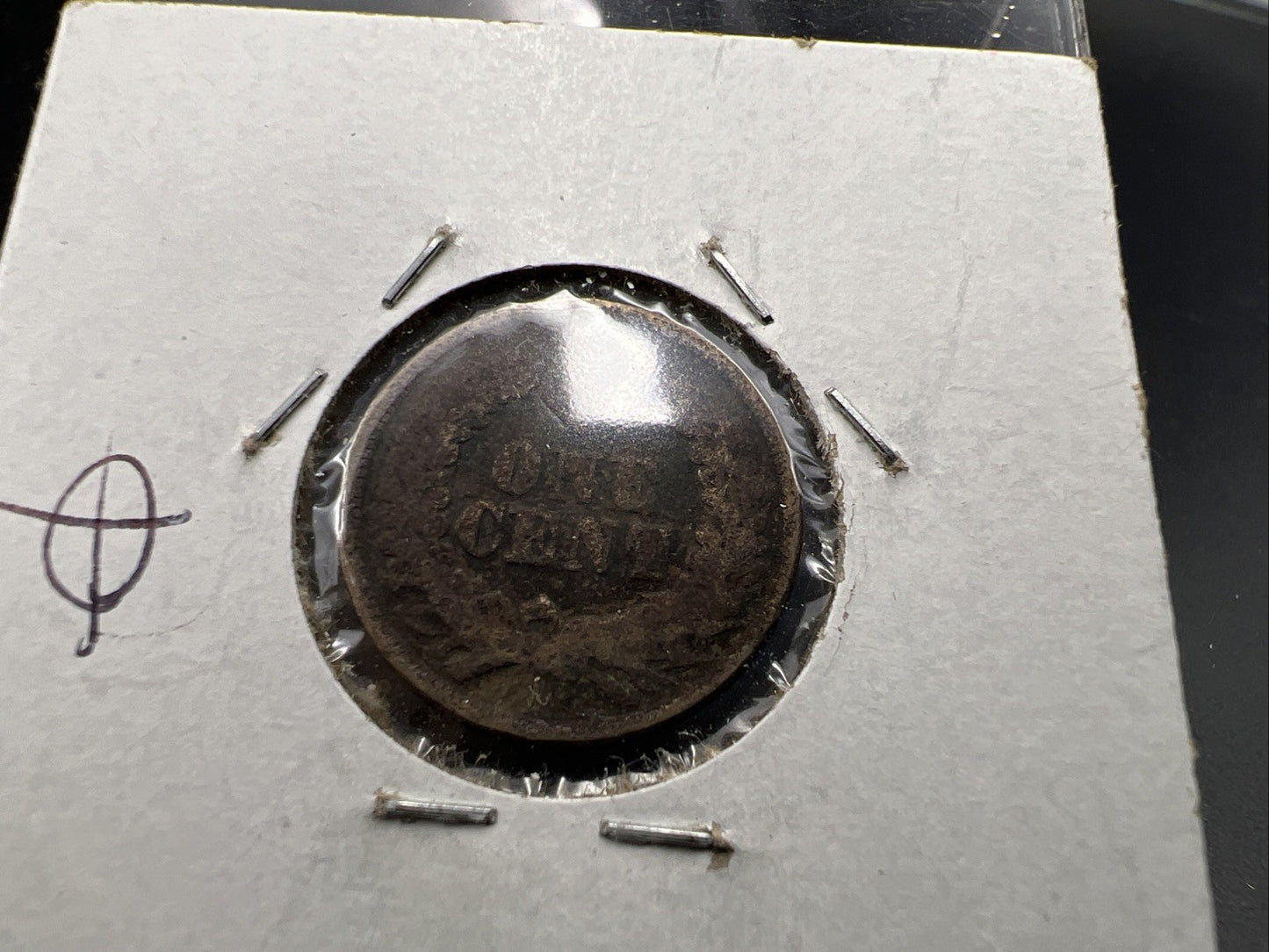 1863 1c Indian One Cent Coin VG Details Damaged Ugly Cull SKU#B