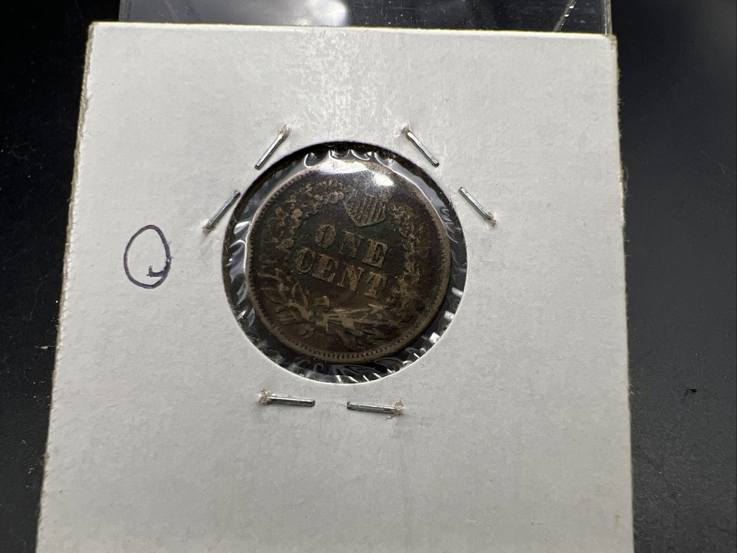 1863 1c Indian One Cent Coin VG Details Damaged Ugly Cull SKU#C