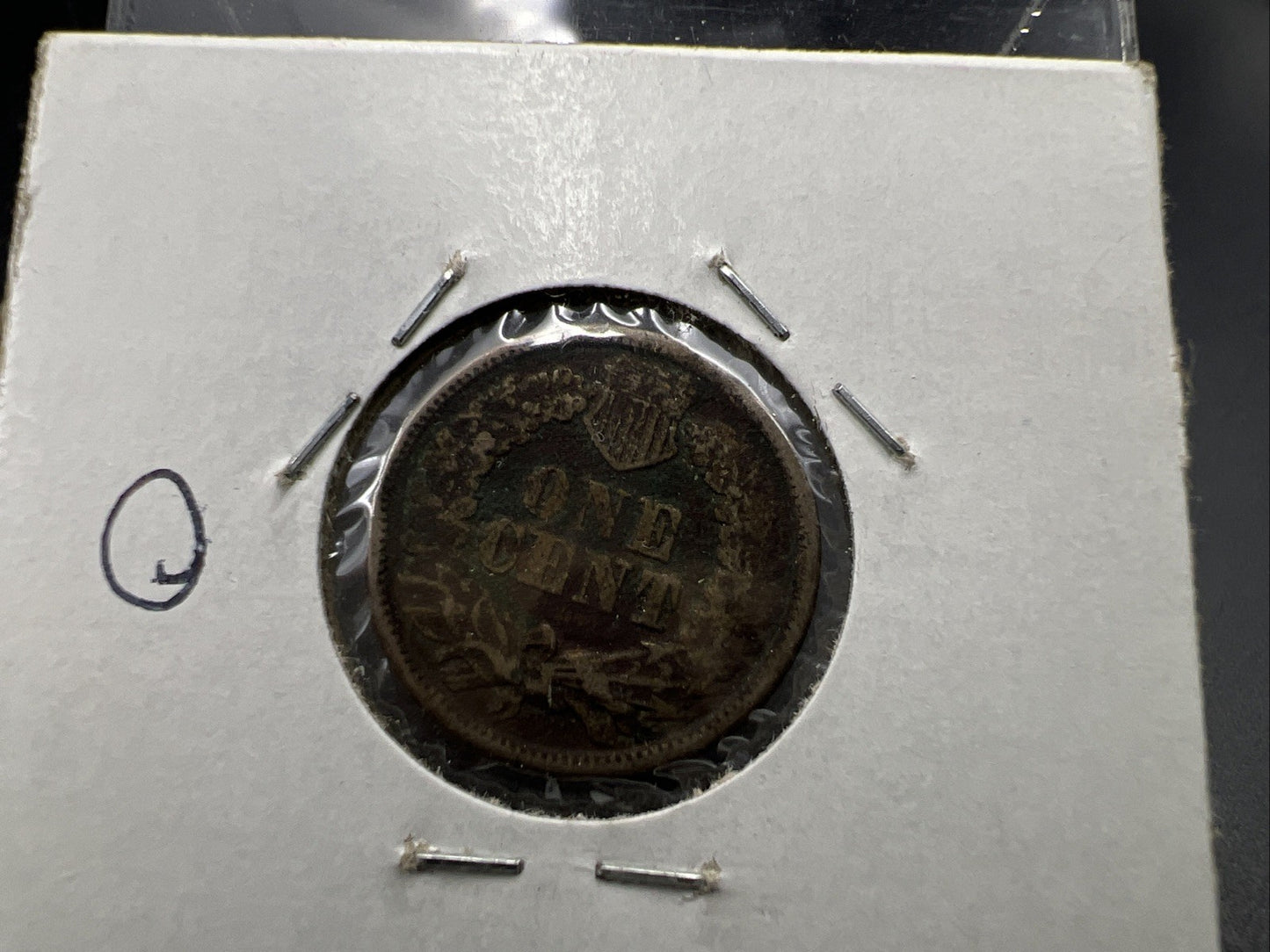 1863 1c Indian One Cent Coin VG Details Damaged Ugly Cull SKU#C