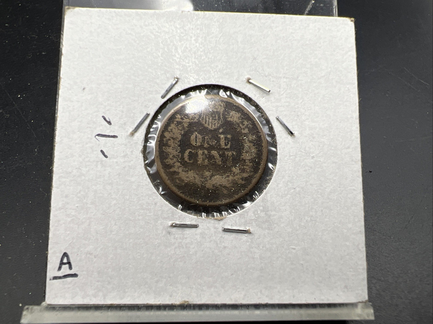 1863 1c Indian One Cent Coin VG Details Damaged Ugly Cull SKU#C