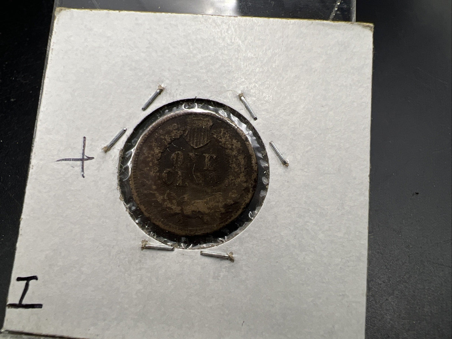 1863 1c Indian One Cent Coin Good Details Damaged Ugly Cull SKU#D