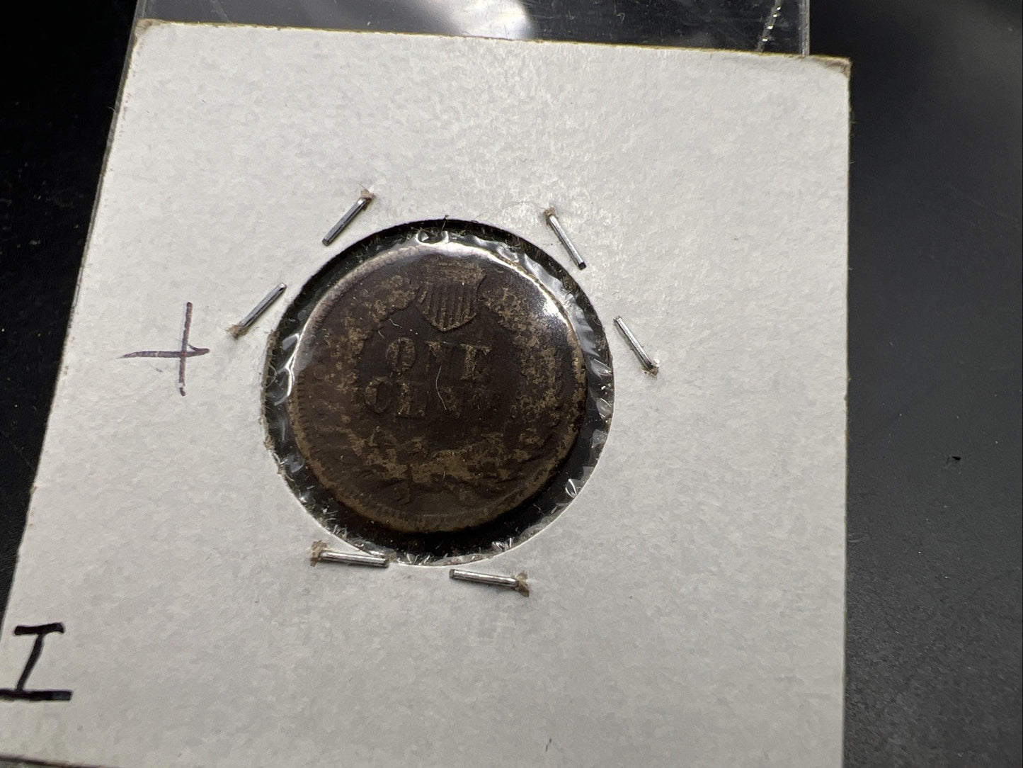 1863 1c Indian One Cent Coin Good Details Damaged Ugly Cull SKU#D