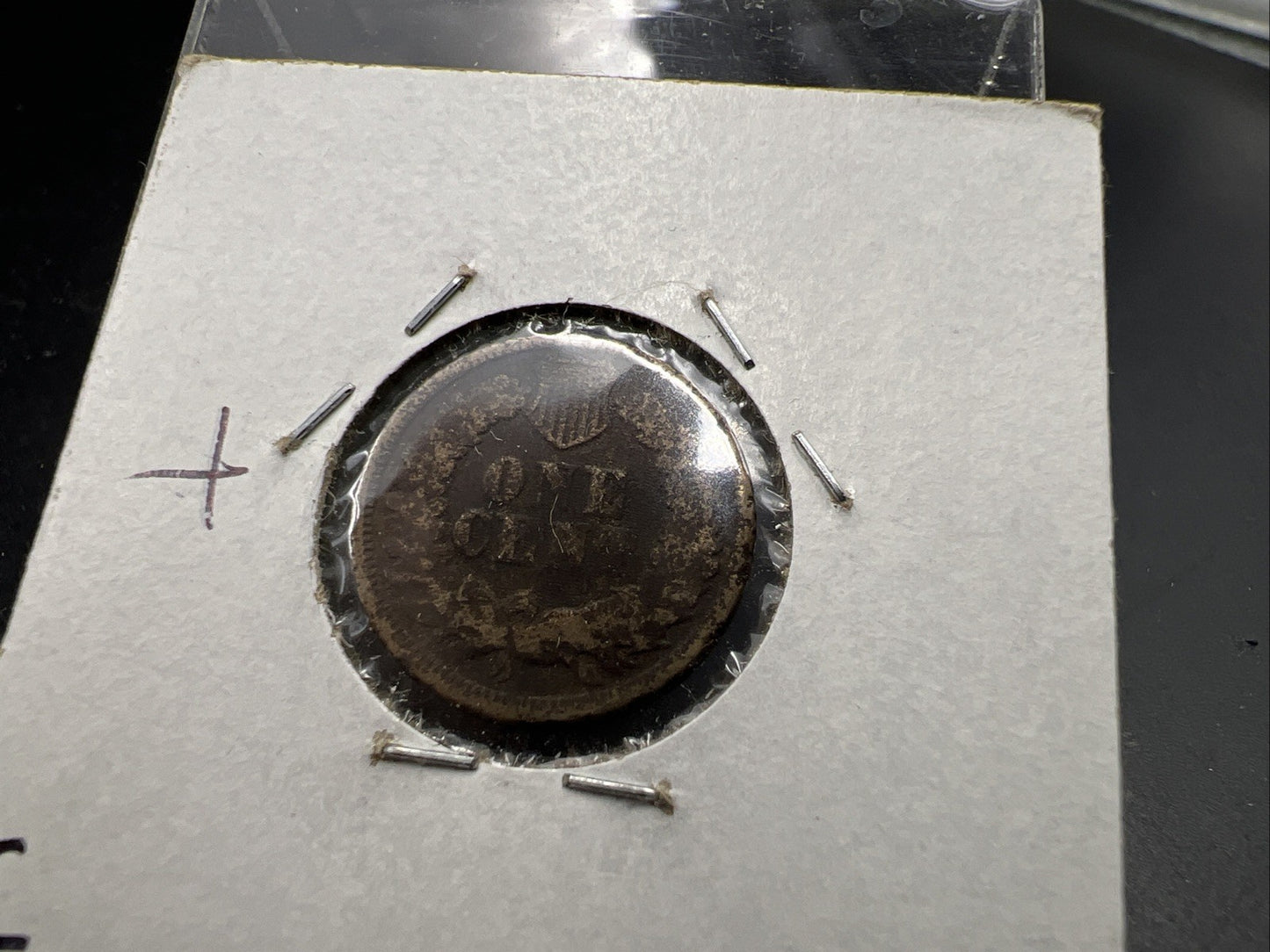 1863 1c Indian One Cent Coin Good Details Damaged Ugly Cull SKU#D