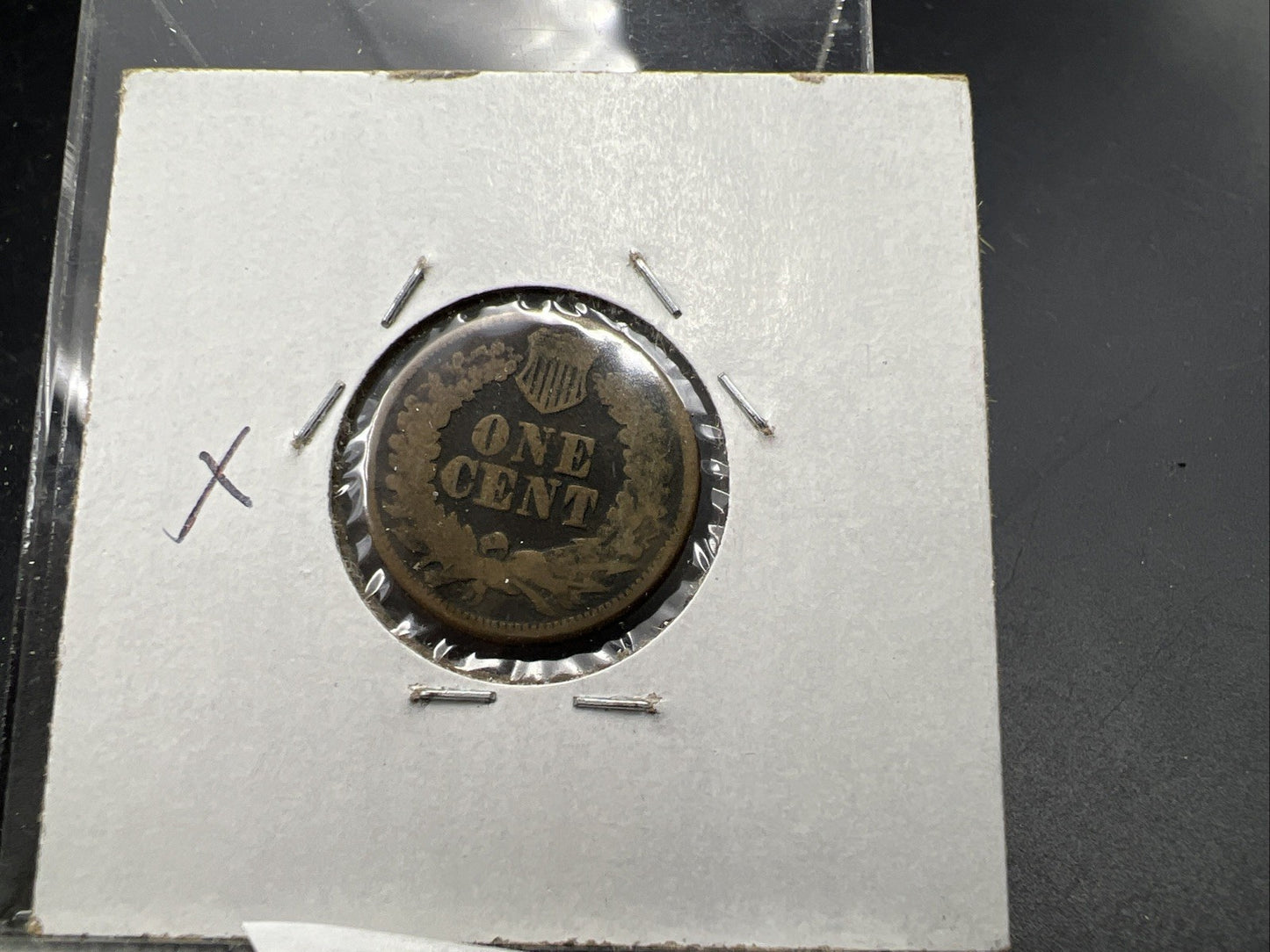 1863 1c Indian One Cent Coin Good Details Damaged Ugly Cull SKU#E