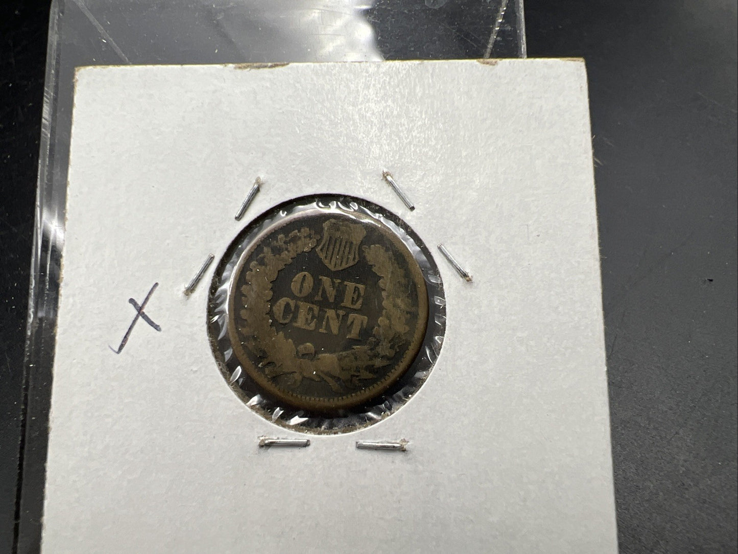 1863 1c Indian One Cent Coin Good Details Damaged Ugly Cull SKU#E