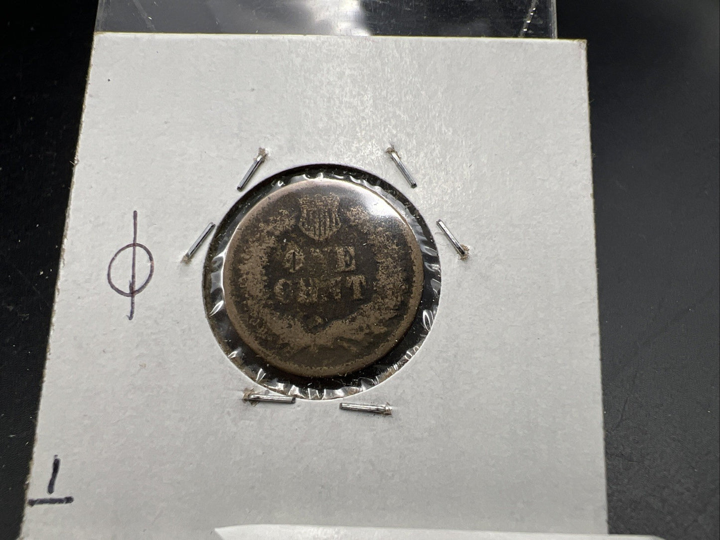 1863 1c Indian One Cent Coin Good Details Damaged Ugly Cull SKU#F