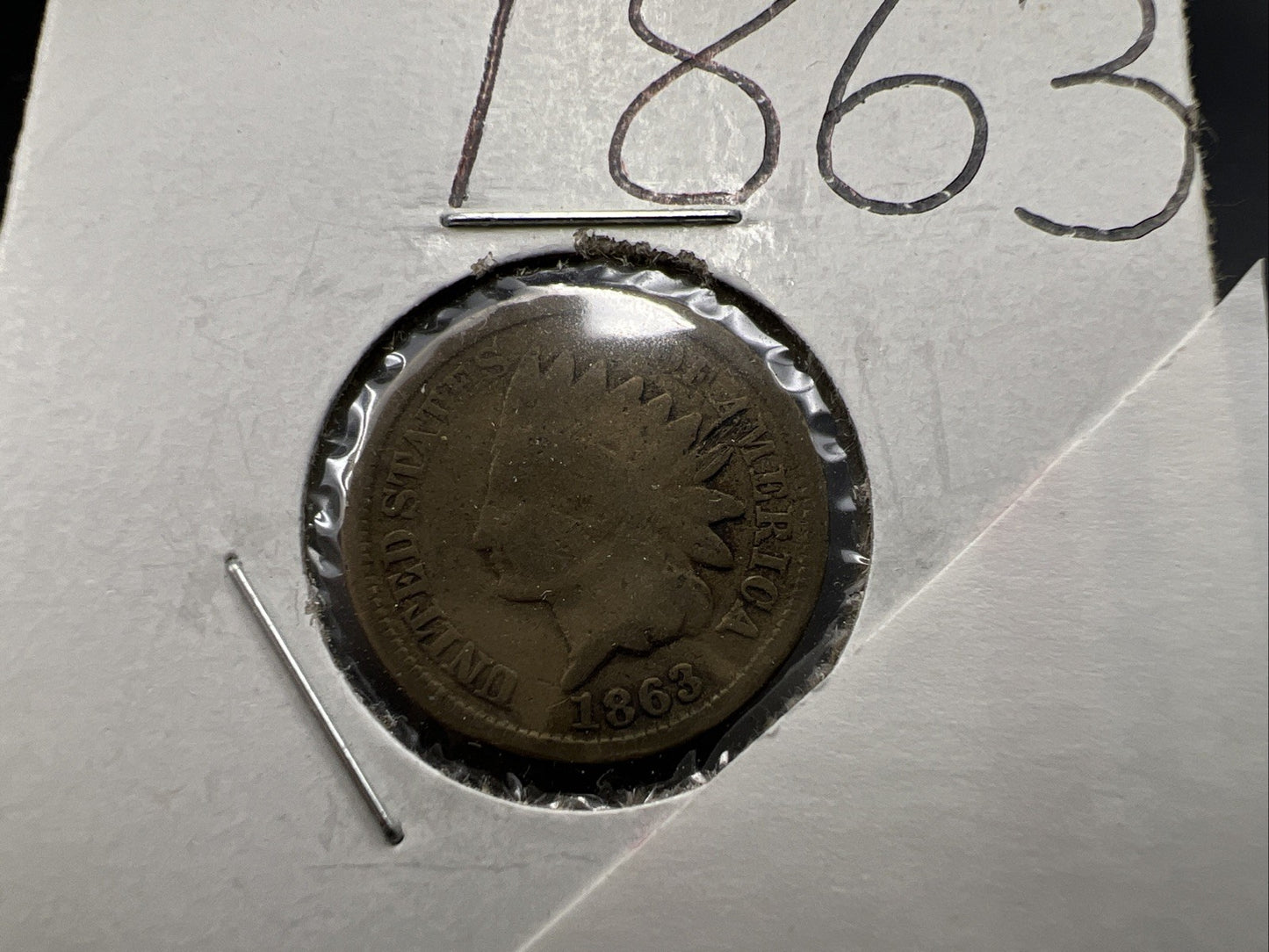 1863 1c Indian One Cent Coin Choice AG Abo Jr Good / Good Circ Full Date SKU#A