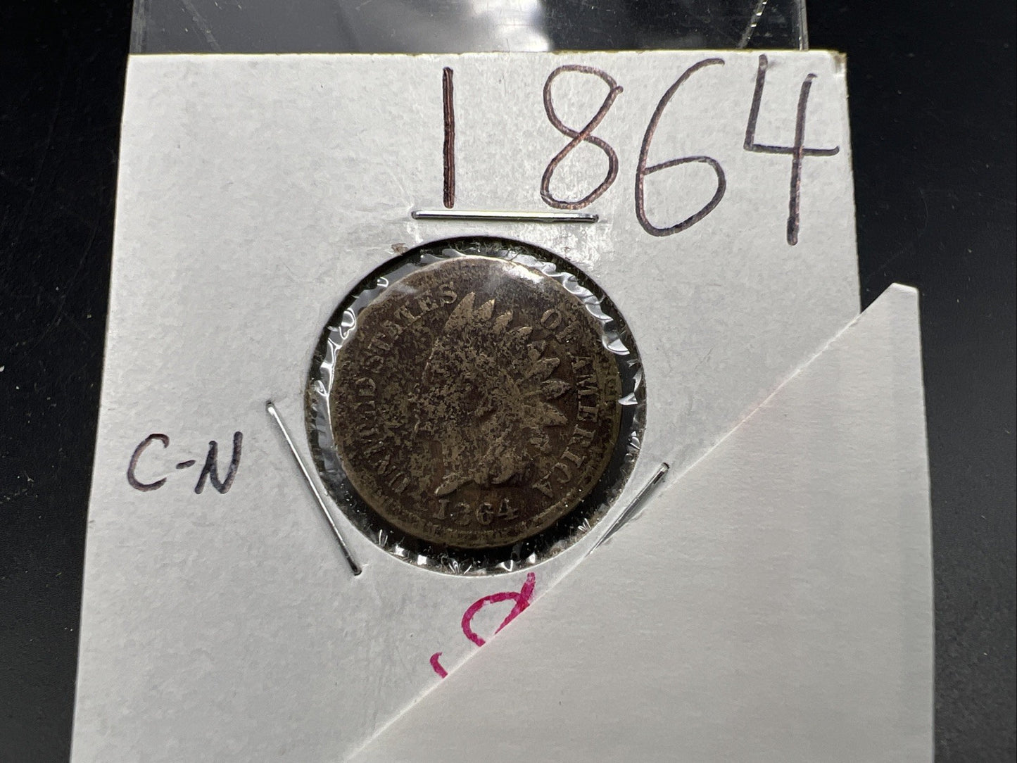 1864 1c Indian One Cent Coin Very Circulated SKU#C Copper Nickel Variety