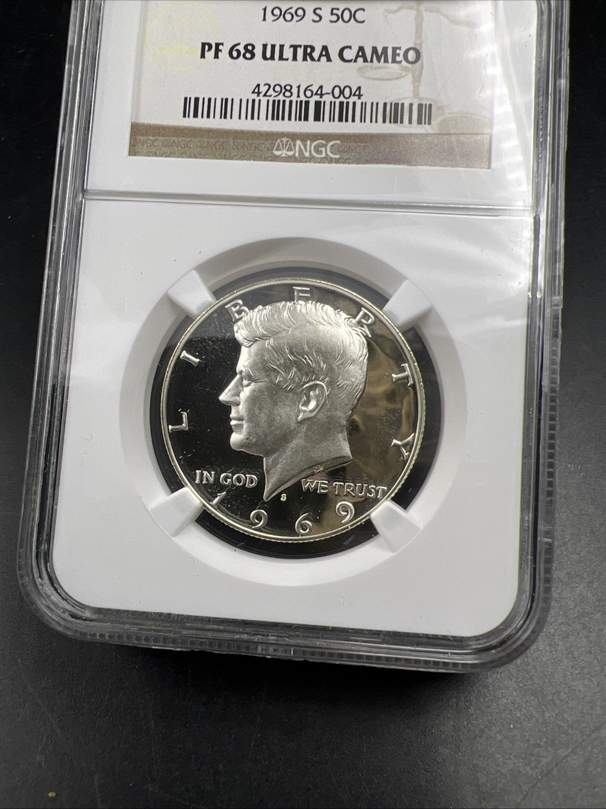 1969 S 50c Kennedy Silver Half Dollar Coin NGC PF68 UCAM #004