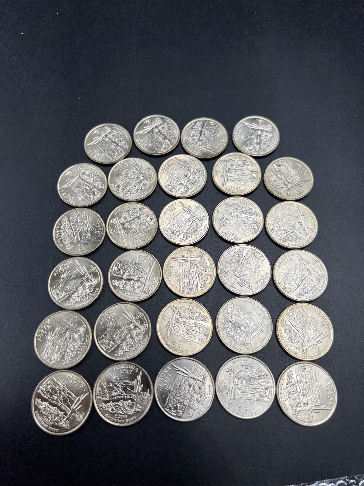 29 Coin Partial Roll 2008 D Arizona State Quarter Coins CH / Gem BU UNC