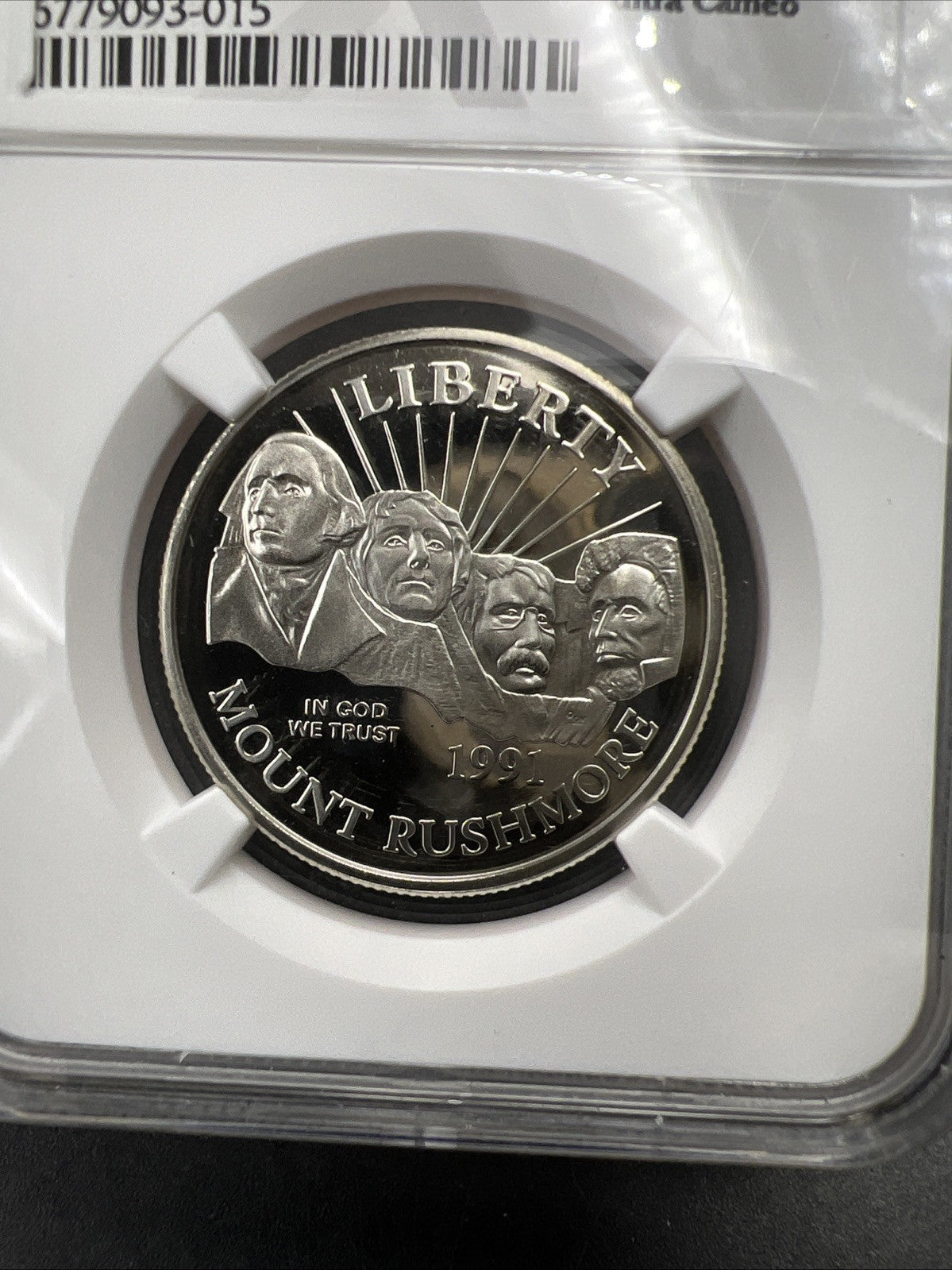 1991 S 50c Mount Rushmore Copper Nickel Half Dollar Coin NGC 9.9/10 Certified