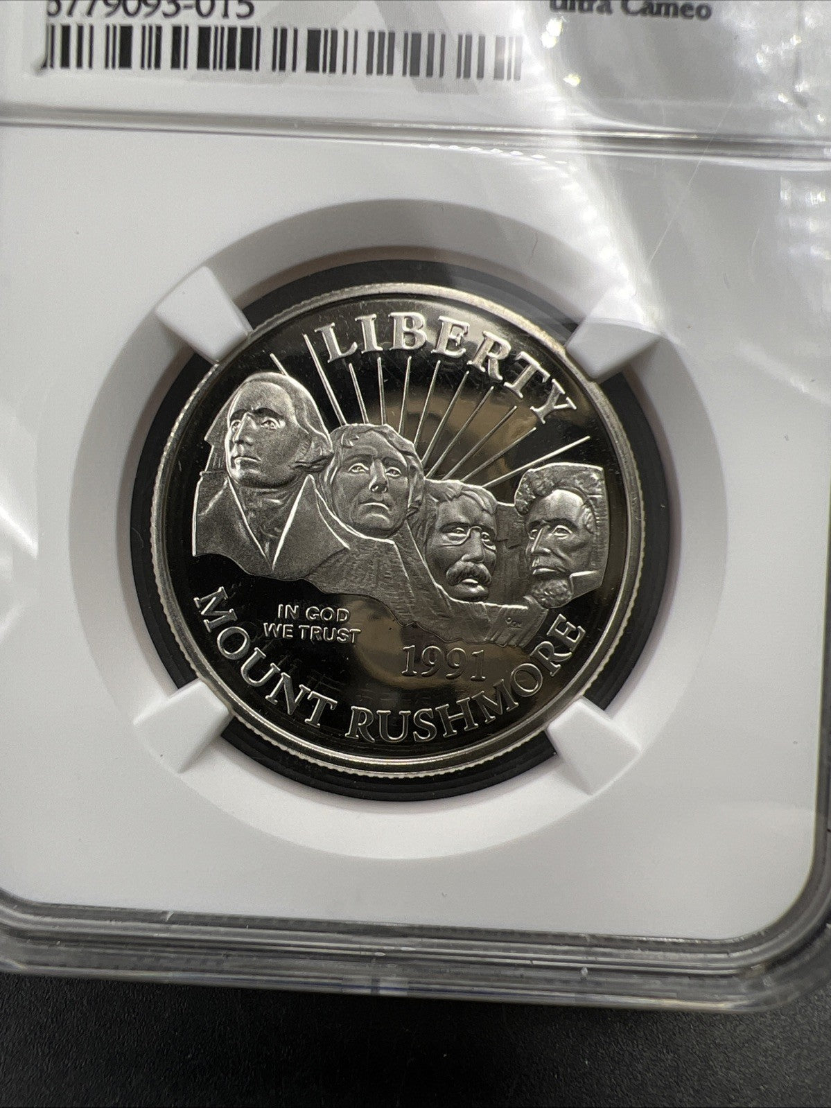 1991 S 50c Mount Rushmore Copper Nickel Half Dollar Coin NGC 9.9/10 Certified