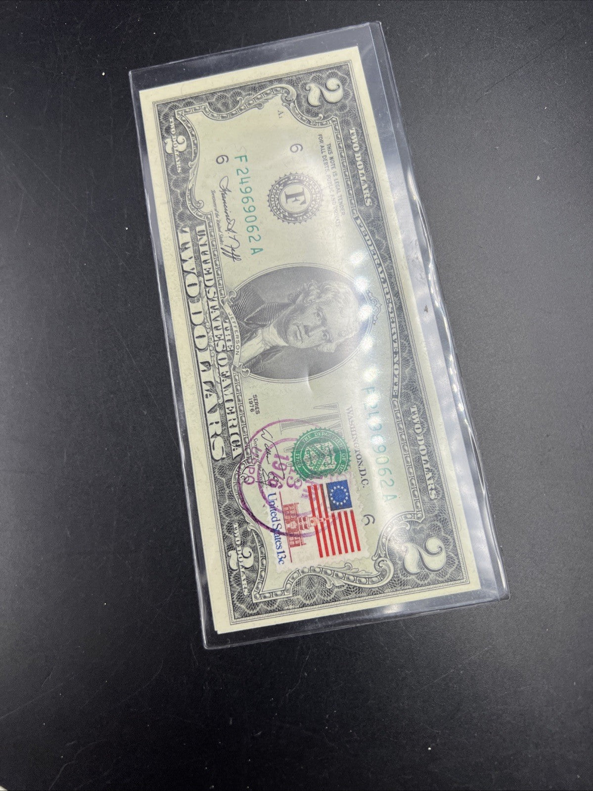 2 Consecutive Atlanta Postal 1976 $2 Bicentennial Two Dollar Note Bills CH UNC F