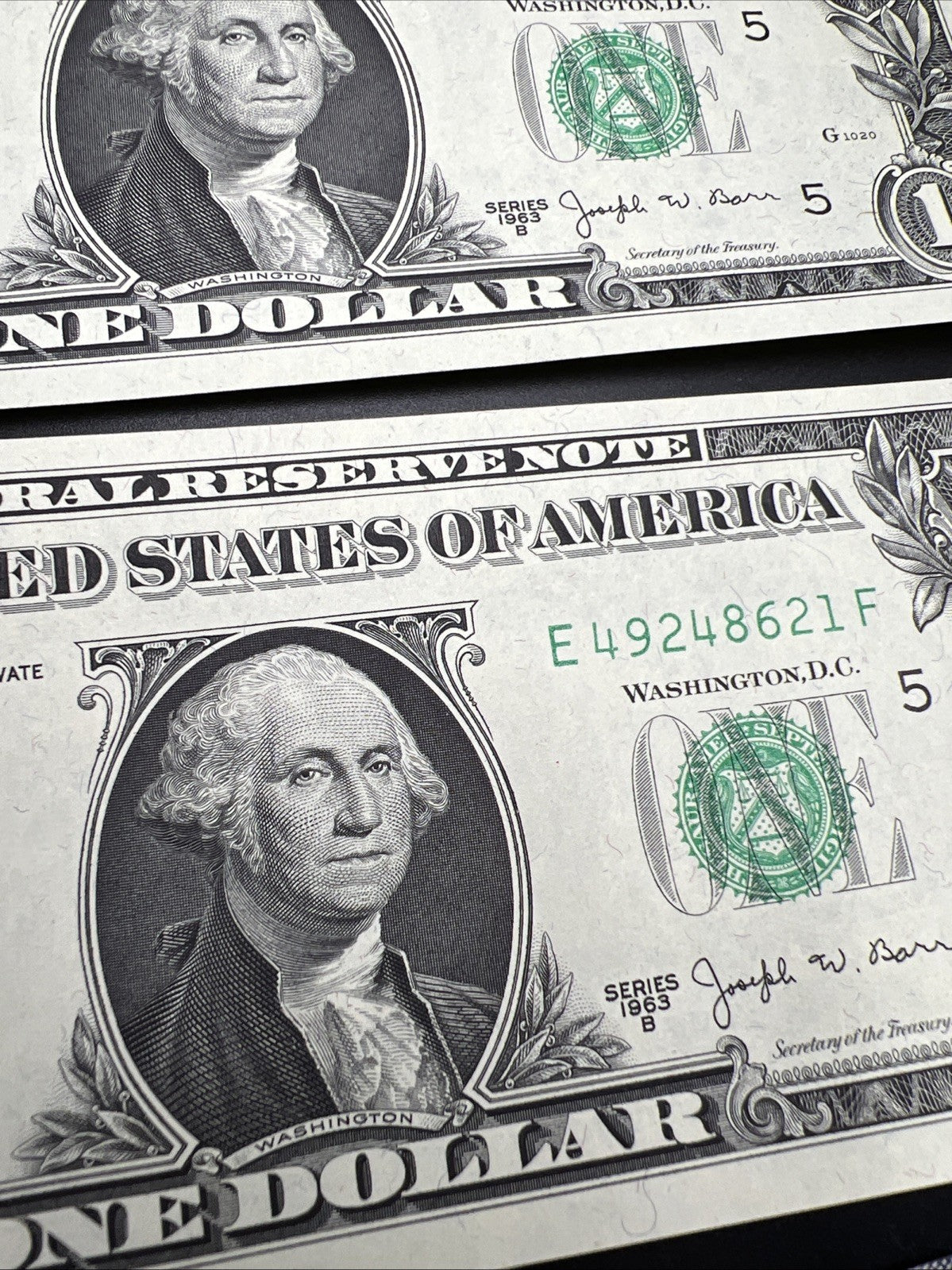 13 Consecutive 1963 B $1 One Dollar Barr FRN Federal Reserve Notes UNC