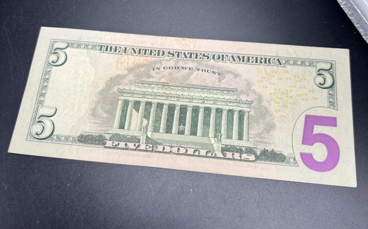 Star * 2013 $5 FRN Federal Reserve Note VF Circulated Neat Serial # 00134397