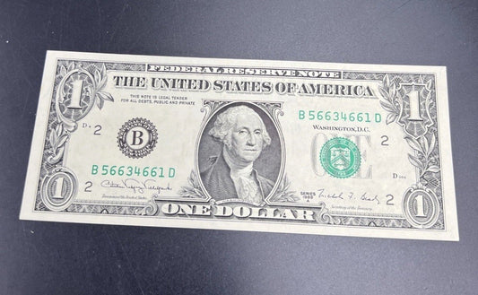 1988 A $1 FRN Federal Reserve Note CH UNC #56634661
