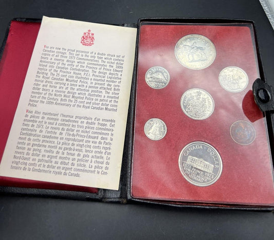 1973 Canada Double Dollar Proof Set Used Box COA