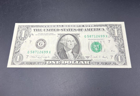 1988 A $1 FRN Federal Reserve Note One Dollar Bill CH UNC #699