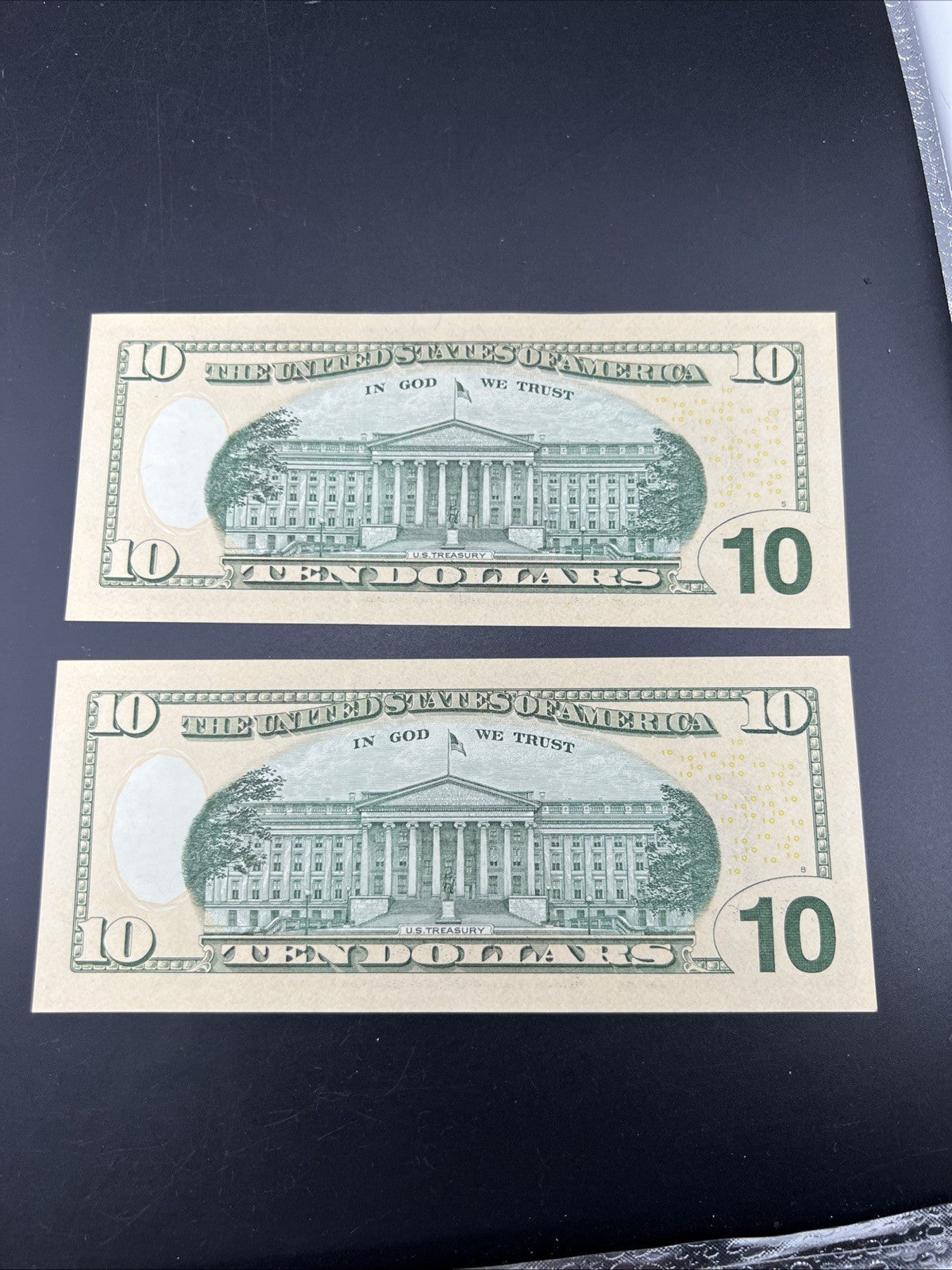 2 Consecutive 2017 $10 FRN Federal Reserve Notes Choice UNC