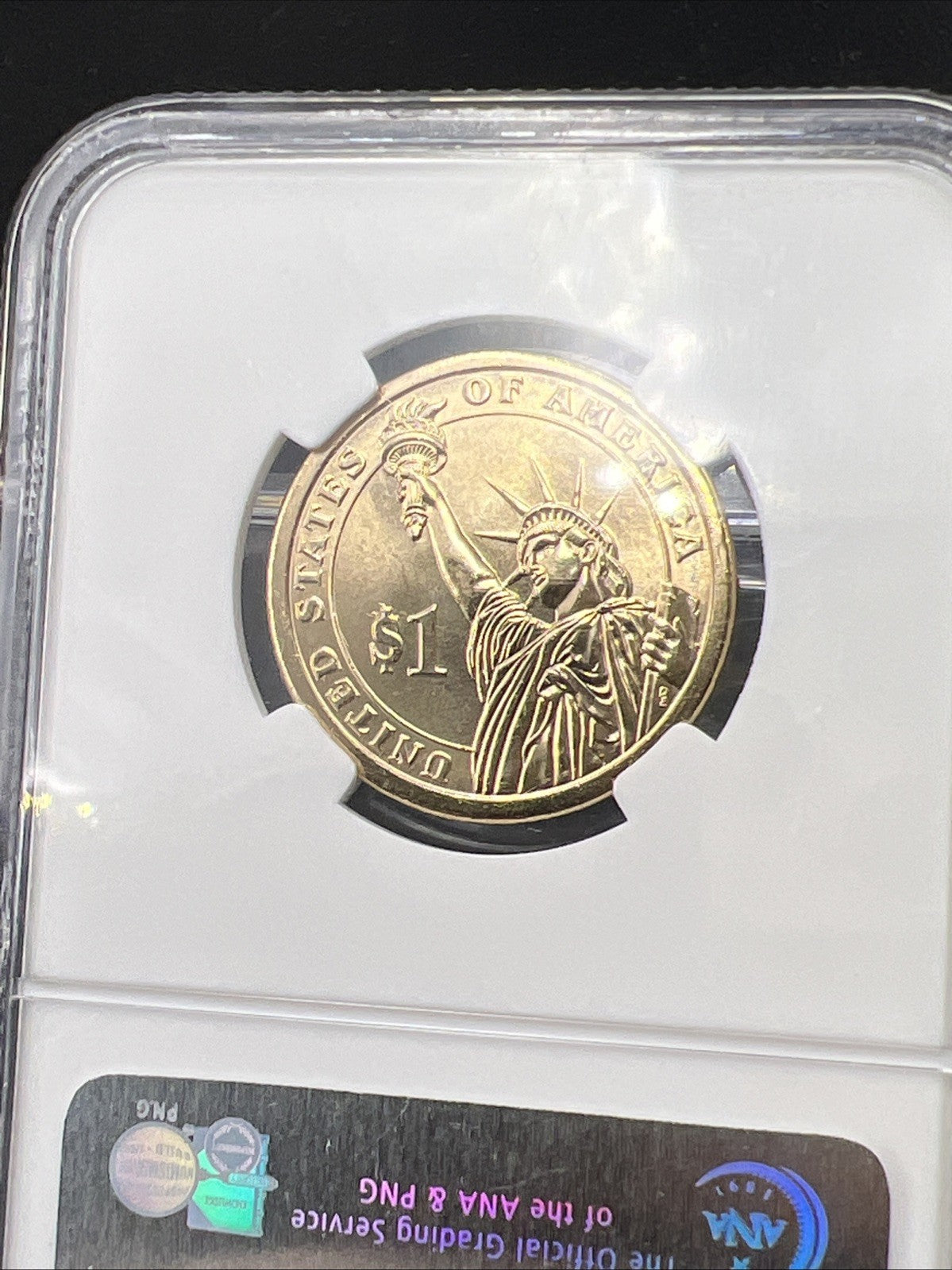2007 D $1 John Adams Presidential Dollar NGC BU Certified #352