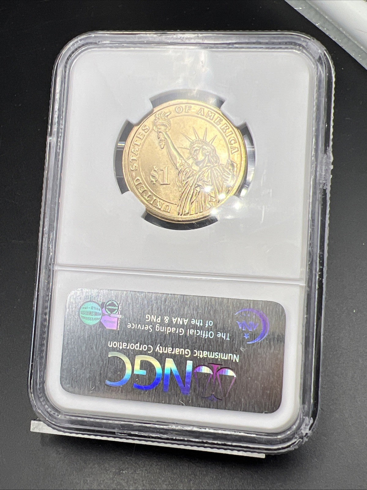 2007 D $1 John Adams Presidential Dollar NGC BU Certified #352