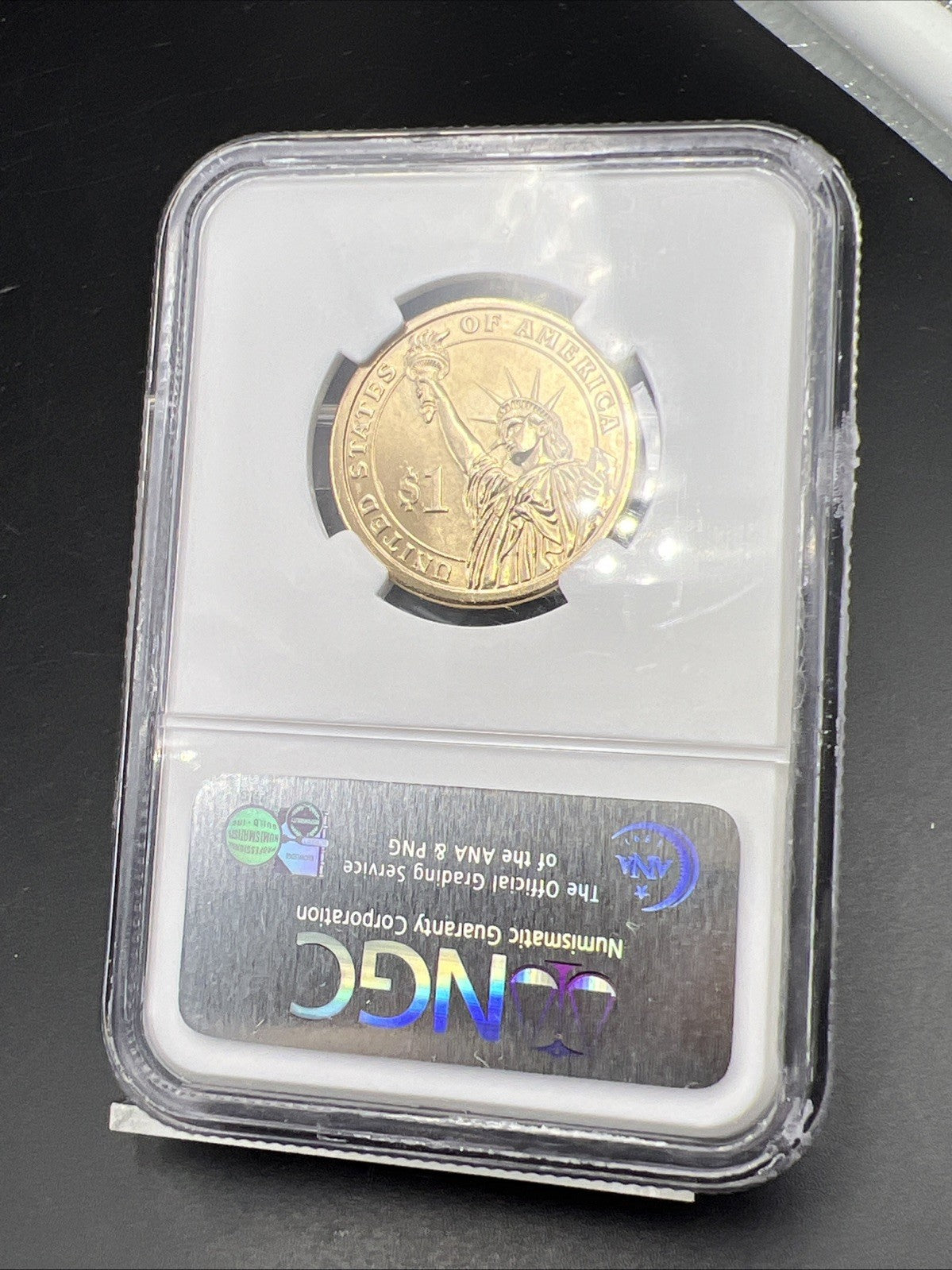 2007 D $1 John Adams Presidential Dollar NGC BU Certified #352