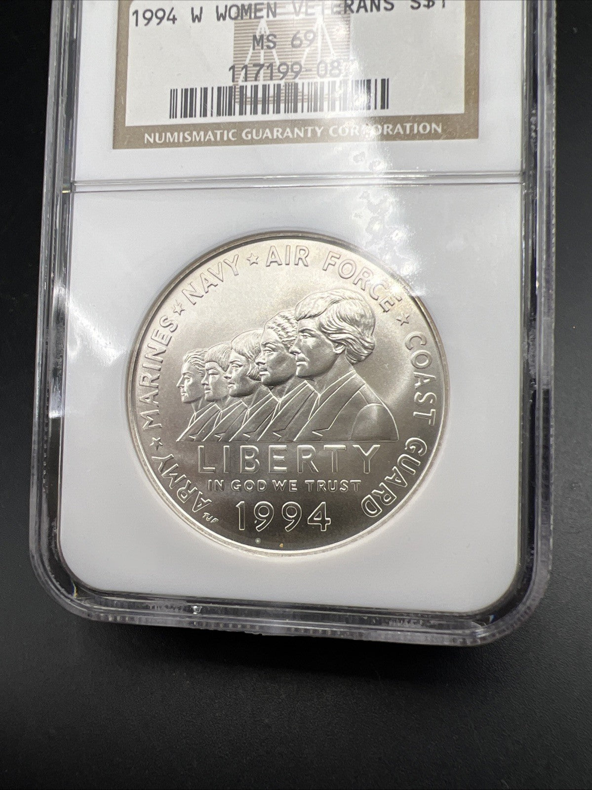 1994 W Womens Veterans Commemorative Silver Dollar Coin NGC MS69 Gem BU UNC #087