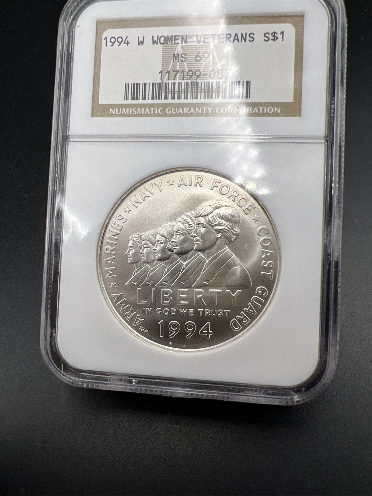 1994 W Womens Veterans Commemorative Silver Dollar Coin NGC MS69 Gem BU UNC #087