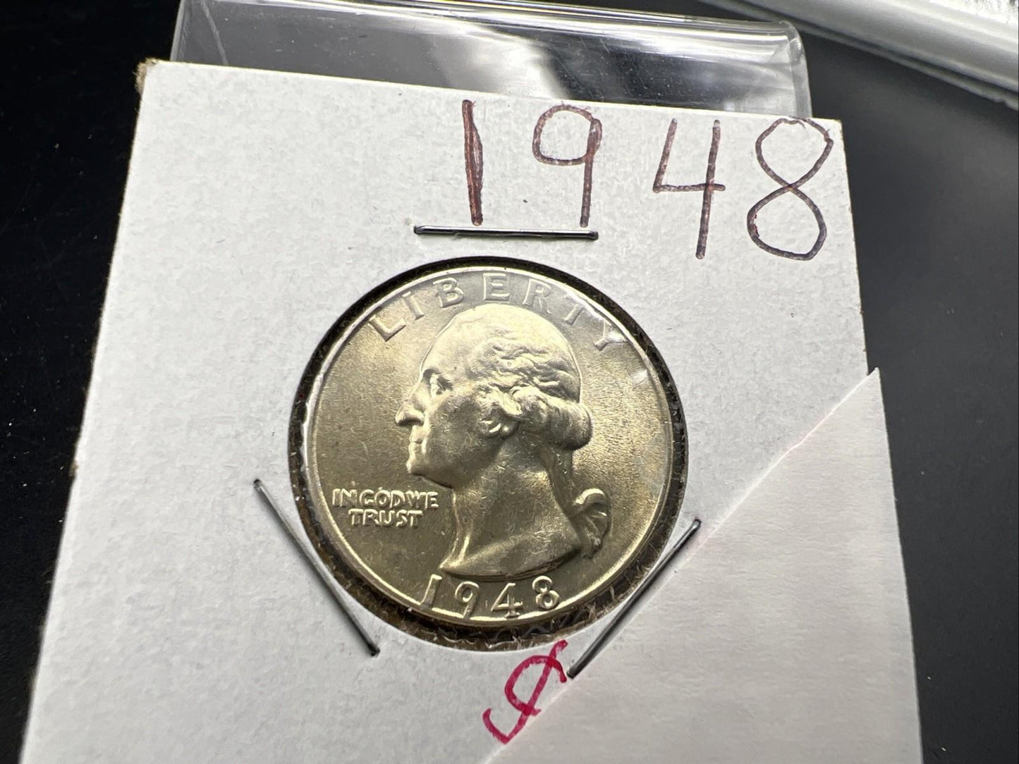 1948 P 25c Washington Silver Quarter BU UNC Uncirculated SKU #A