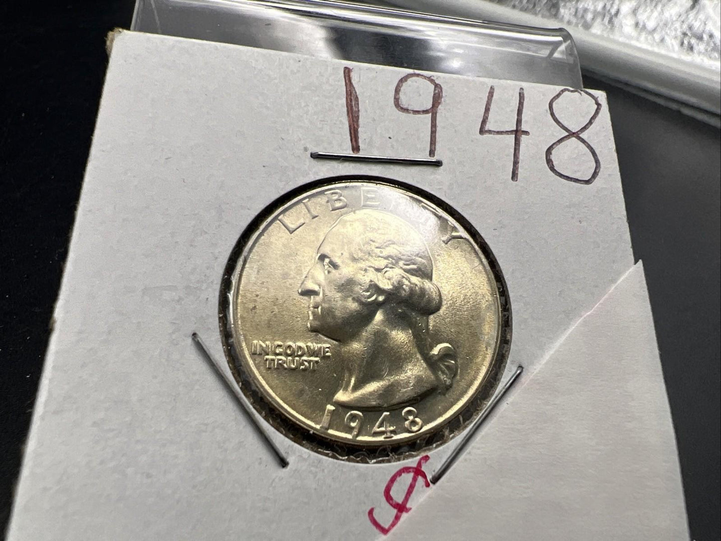 1948 P 25c Washington Silver Quarter BU UNC Uncirculated SKU #A
