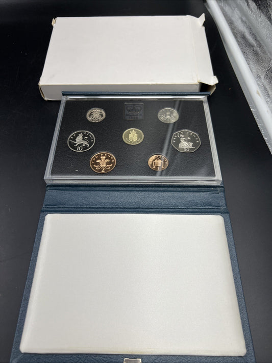 1988 UK United Kingdom Great Britain Proof Coin Set in Box