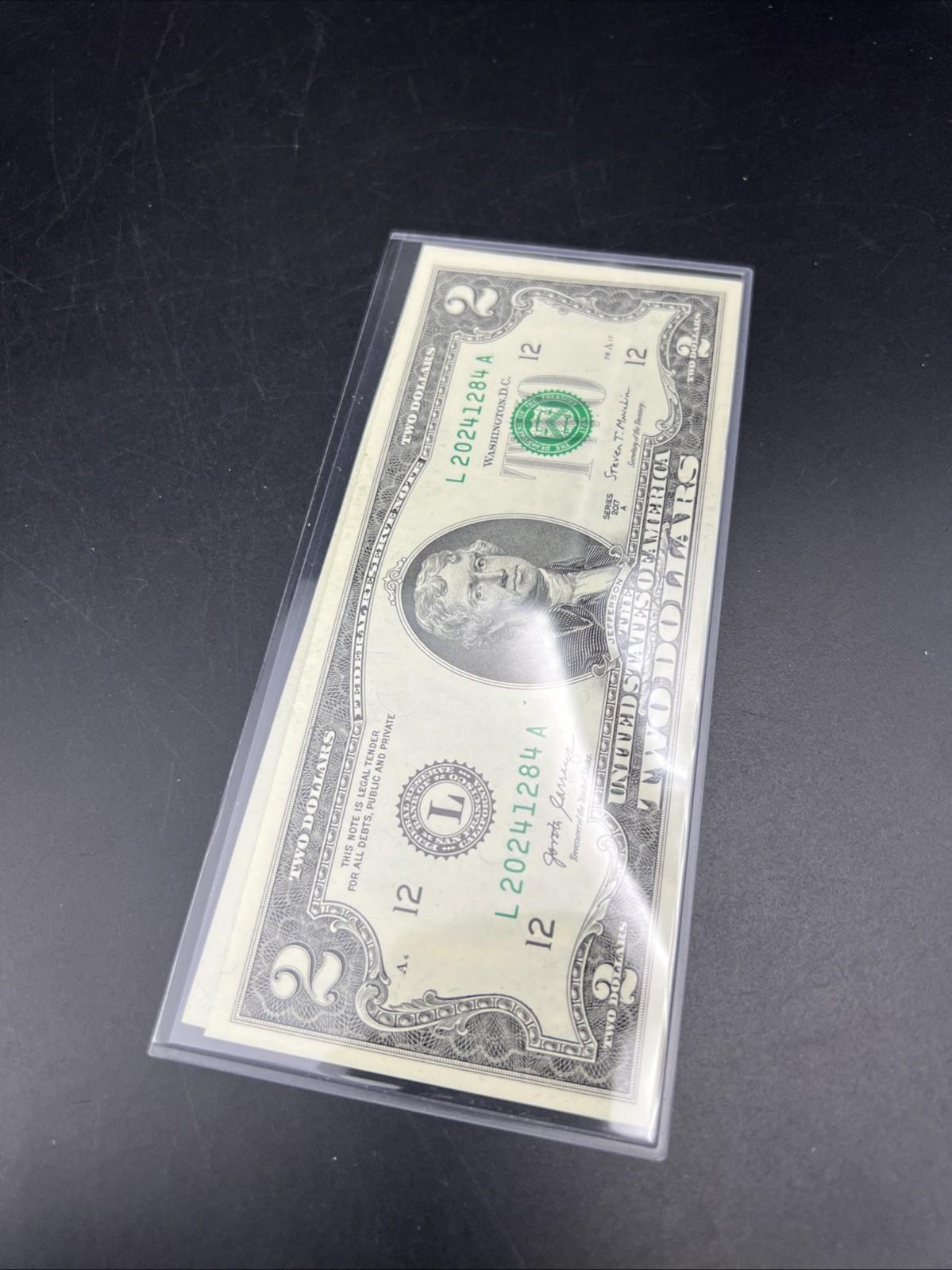 2 Consecutive 2017 A $2 Two Dollar FRN Federal Reserve Notes Serial #2024 CH UNC