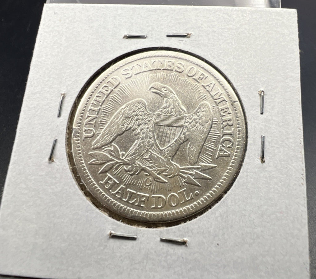 1853 O 50c Liberty Seated Half Dollar XF Details w/ Arrows & Rays & Die Crack