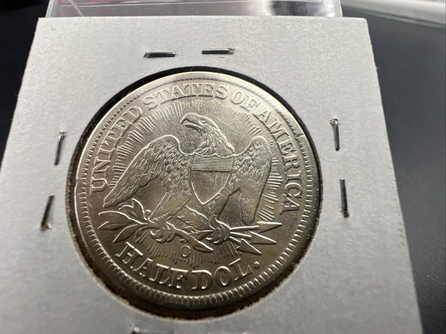 1853 O 50c Liberty Seated Half Dollar XF Details w/ Arrows & Rays & Die Crack