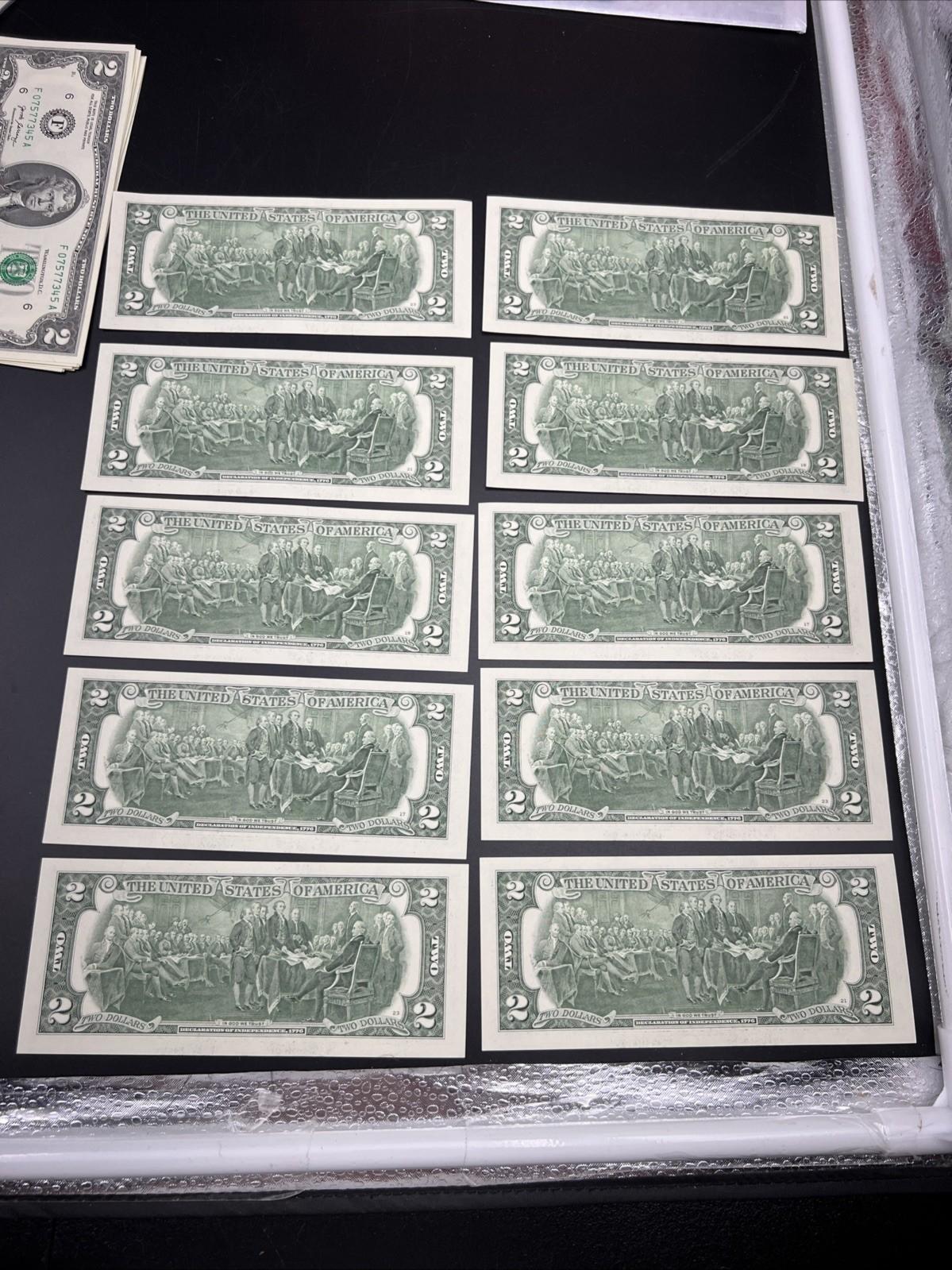 24 Consecutive 2017 A $2 FRN Federal Reserve Note CH UNC #333