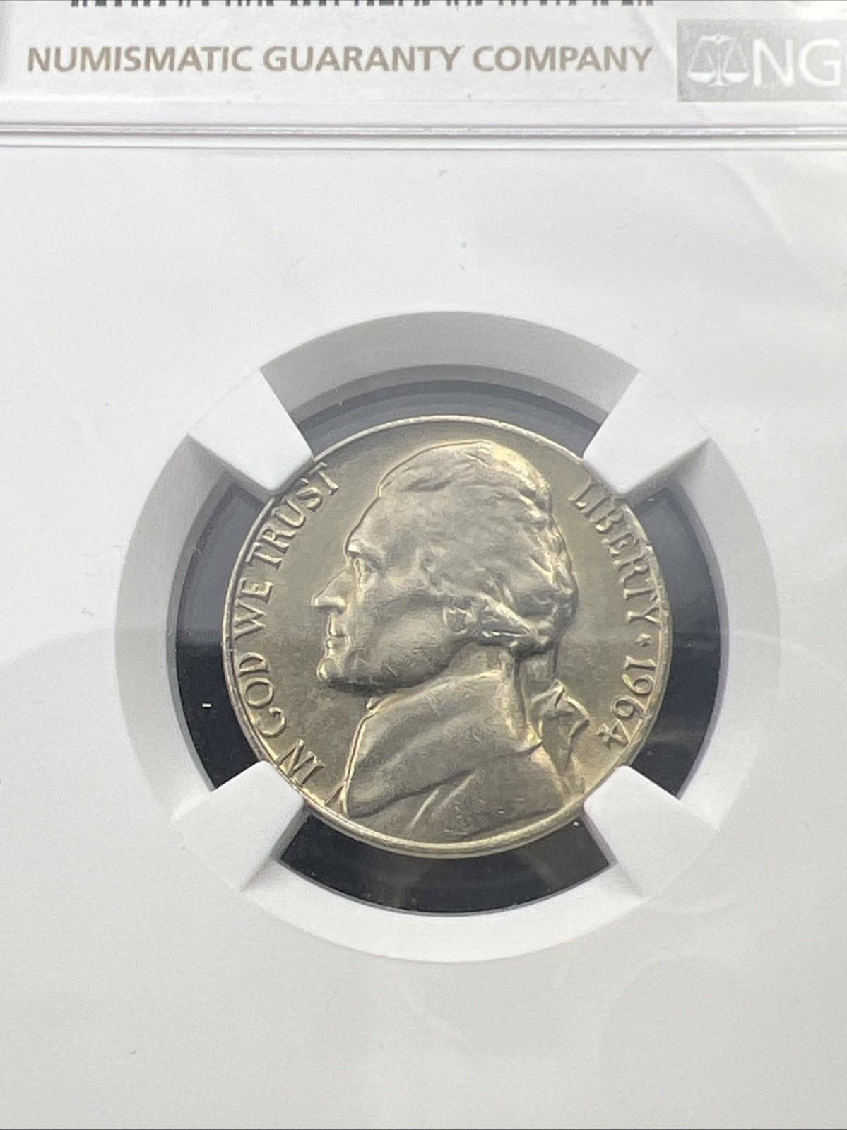 1964 5c Jefferson Nickel Coin NGC MS65 Business Strike Gem BU