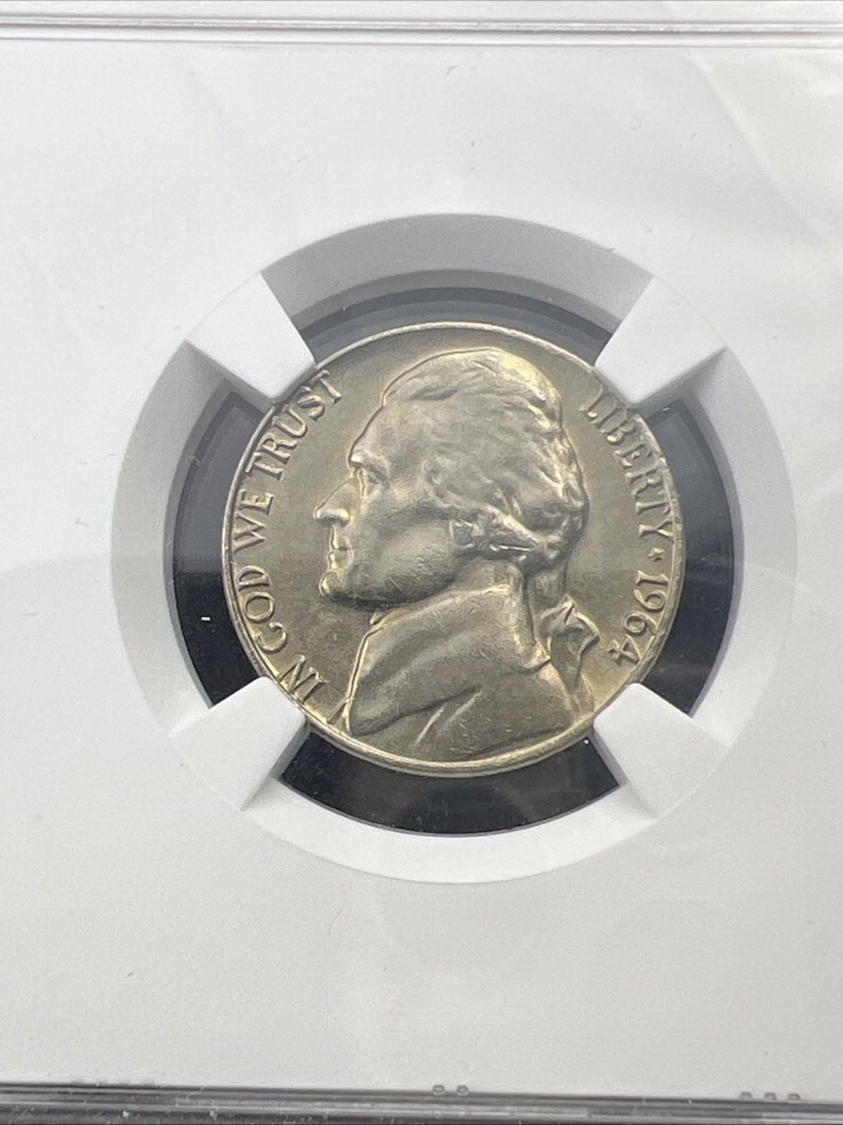 1964 5c Jefferson Nickel Coin NGC MS65 Business Strike Gem BU