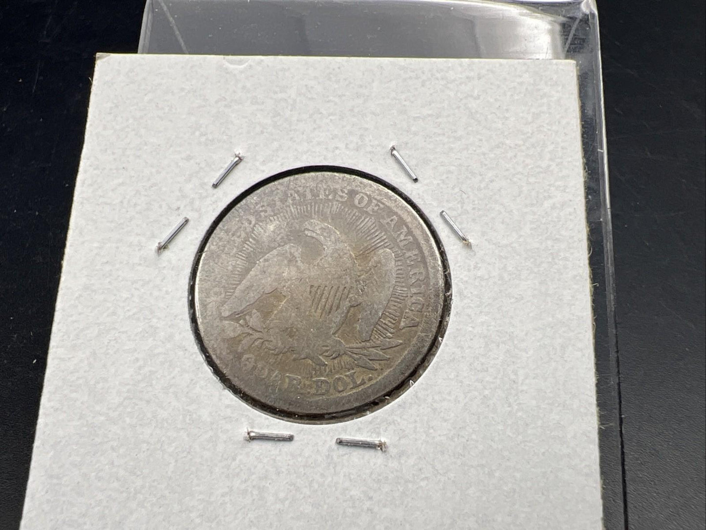 1853 P Arrows & Rays Seated Liberty Silver Quarter Very Circulated Poor Details