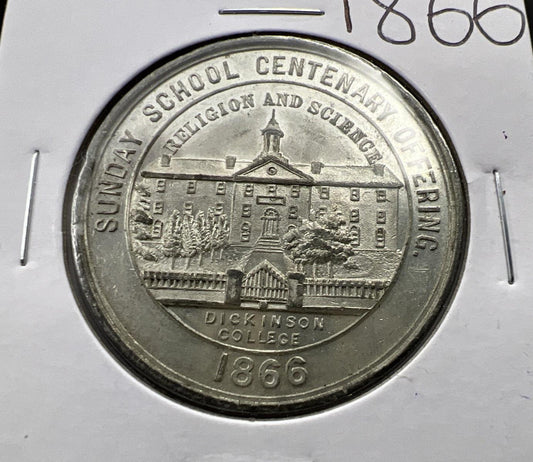 1866 Sunday School Centenary Offering Religion Science Dickinson College H1621