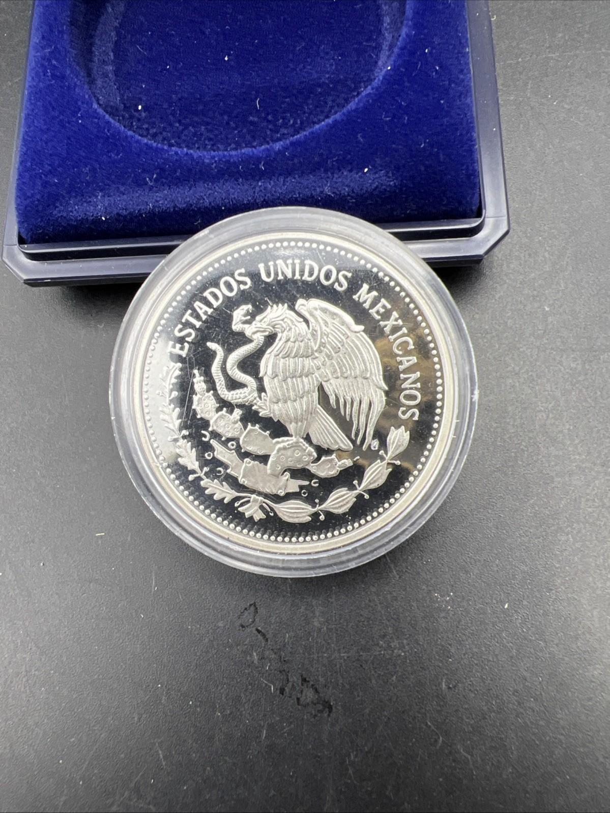 1985 1986 Mexico FIFA Copa Futbol World Cup Football Soccer $100 Silver Proof