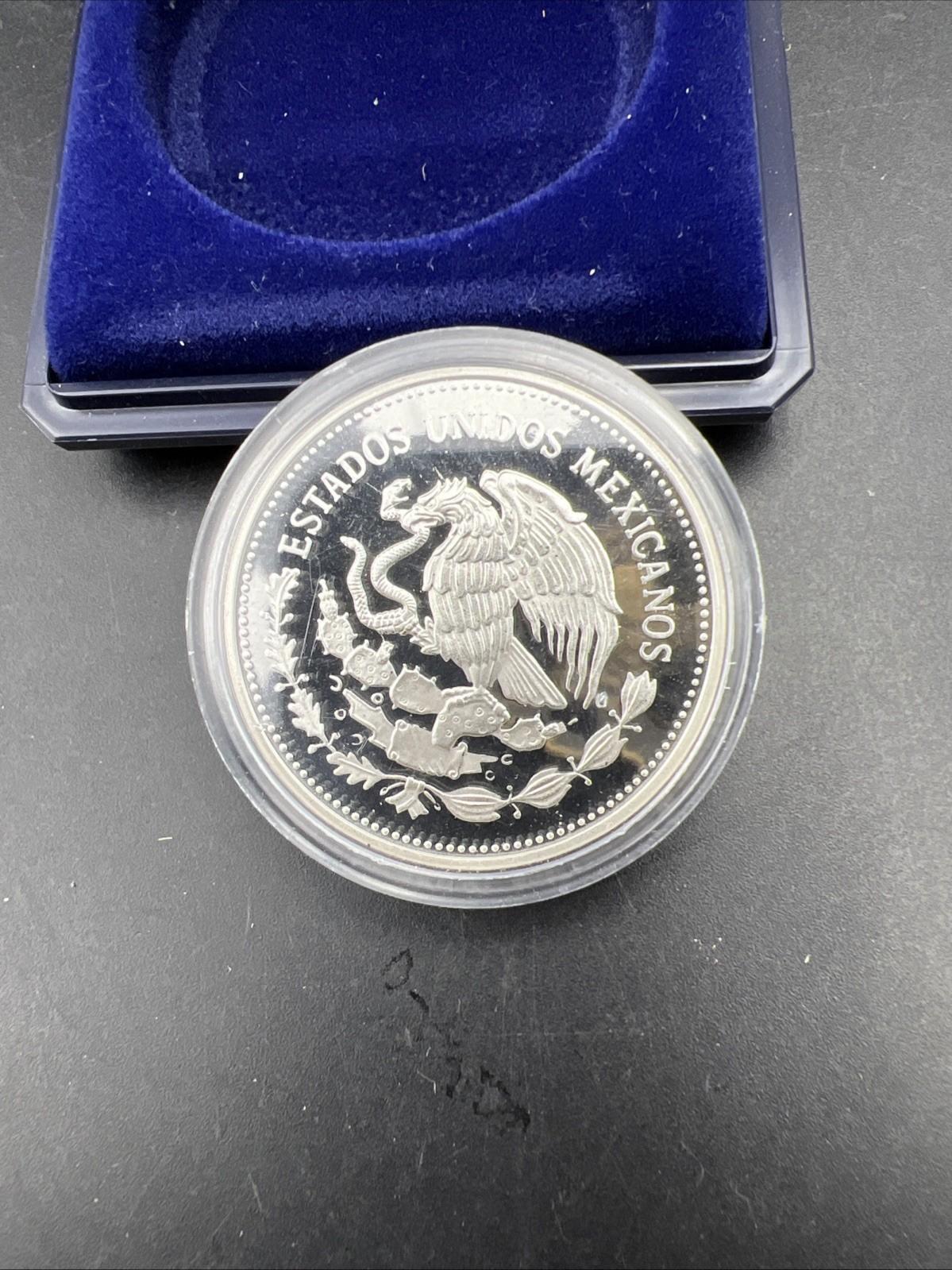 1985 1986 Mexico FIFA Copa Futbol World Cup Football Soccer $100 Silver Proof