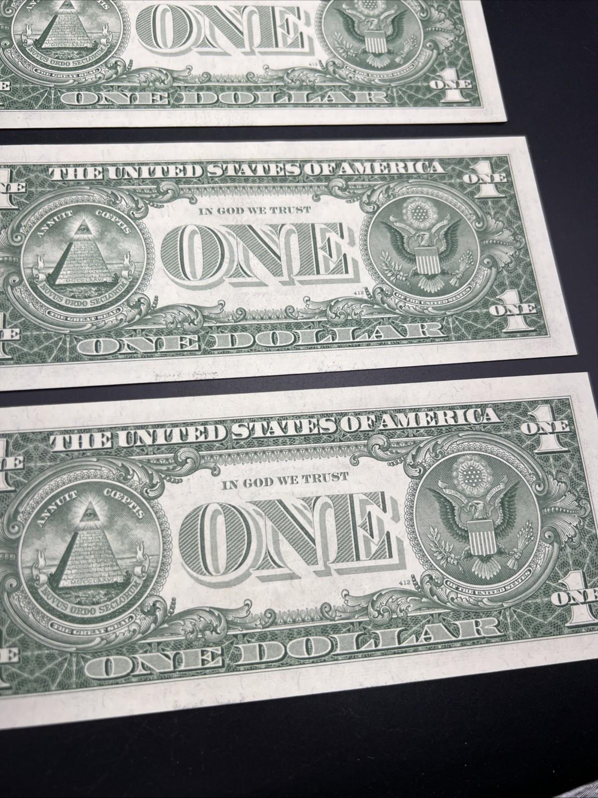 5 Consecutive 1957 A $1 Silver Certificates One Dollar Bills CH AU  #621