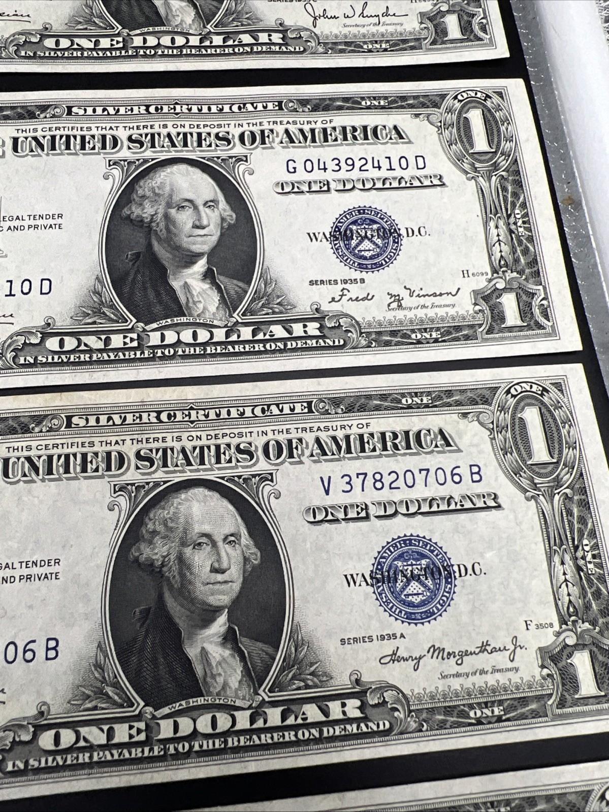 11 Note 1935 1957 Silver Certificate Letter Set CH AU / UNC conditions #298