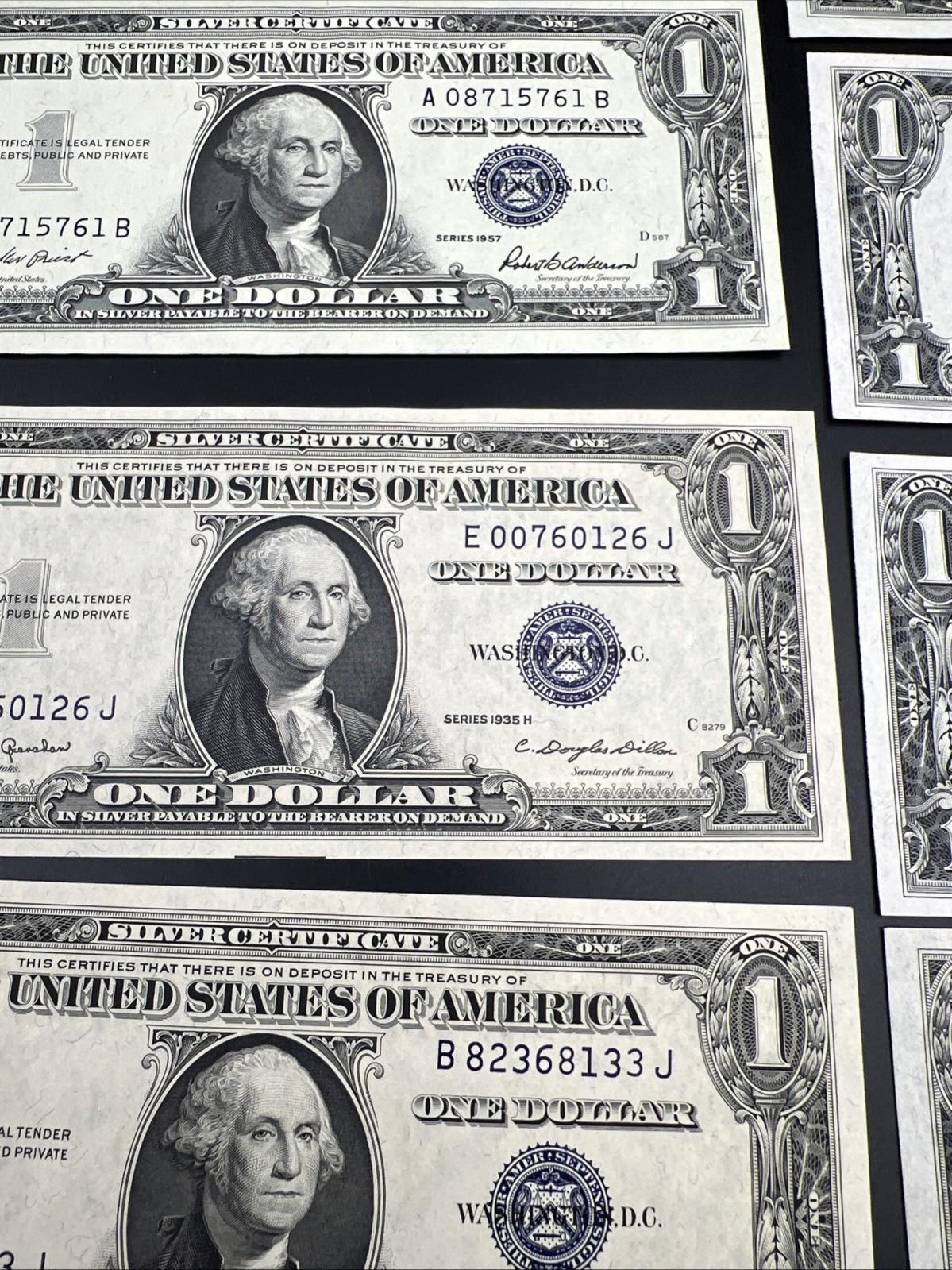 11 Note 1935 1957 Silver Certificate Letter Set CH AU / UNC conditions #298