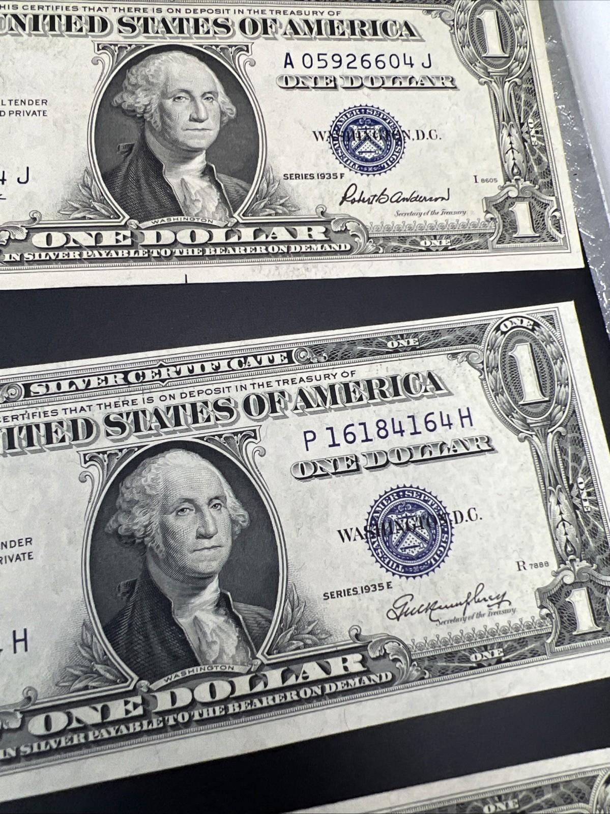 9 Note 1935 1957 Silver Certificate Letter Set XF AU / UNC conditions #103