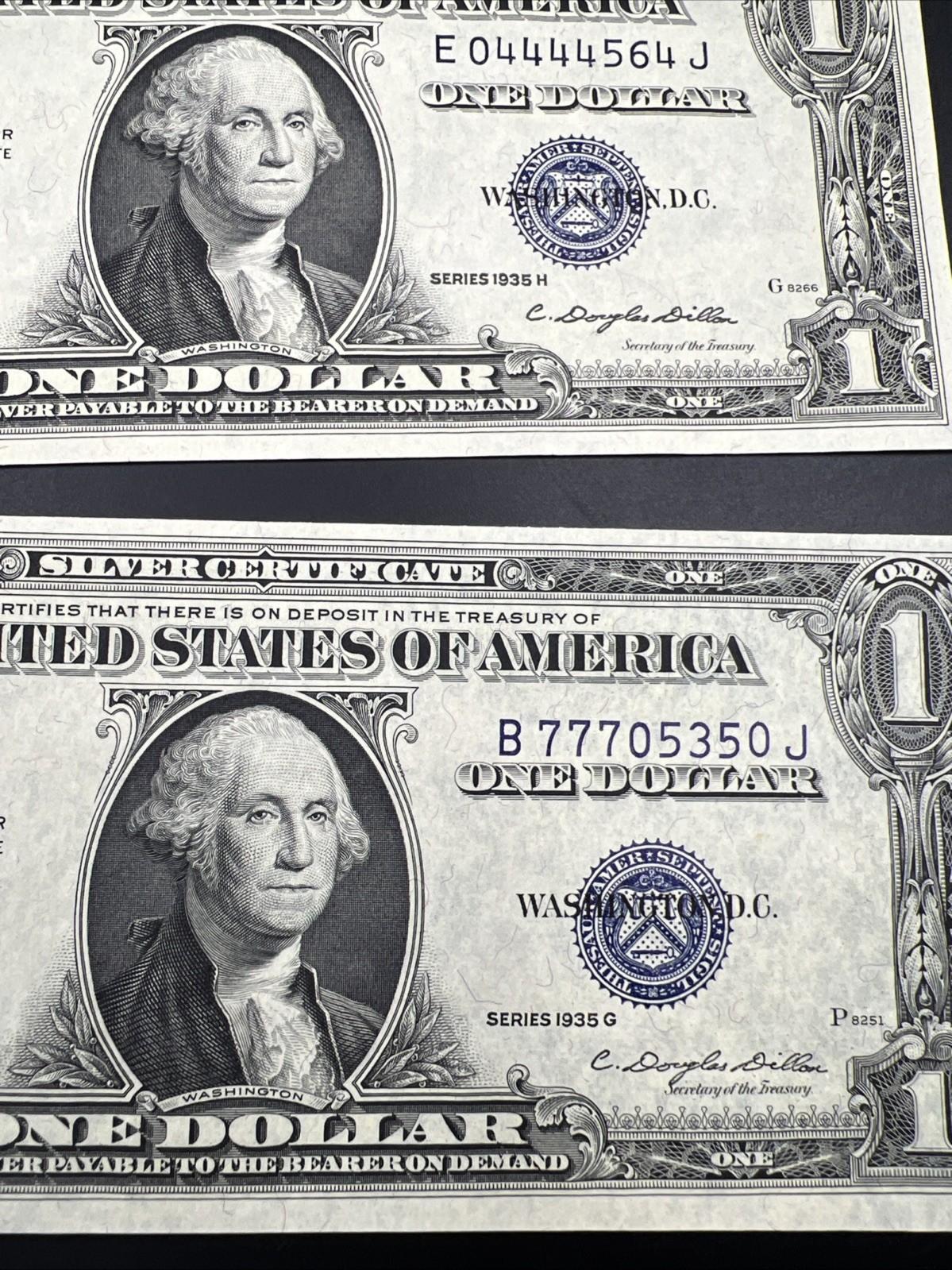9 Note 1935 1957 Silver Certificate Letter Set XF AU / UNC conditions #103