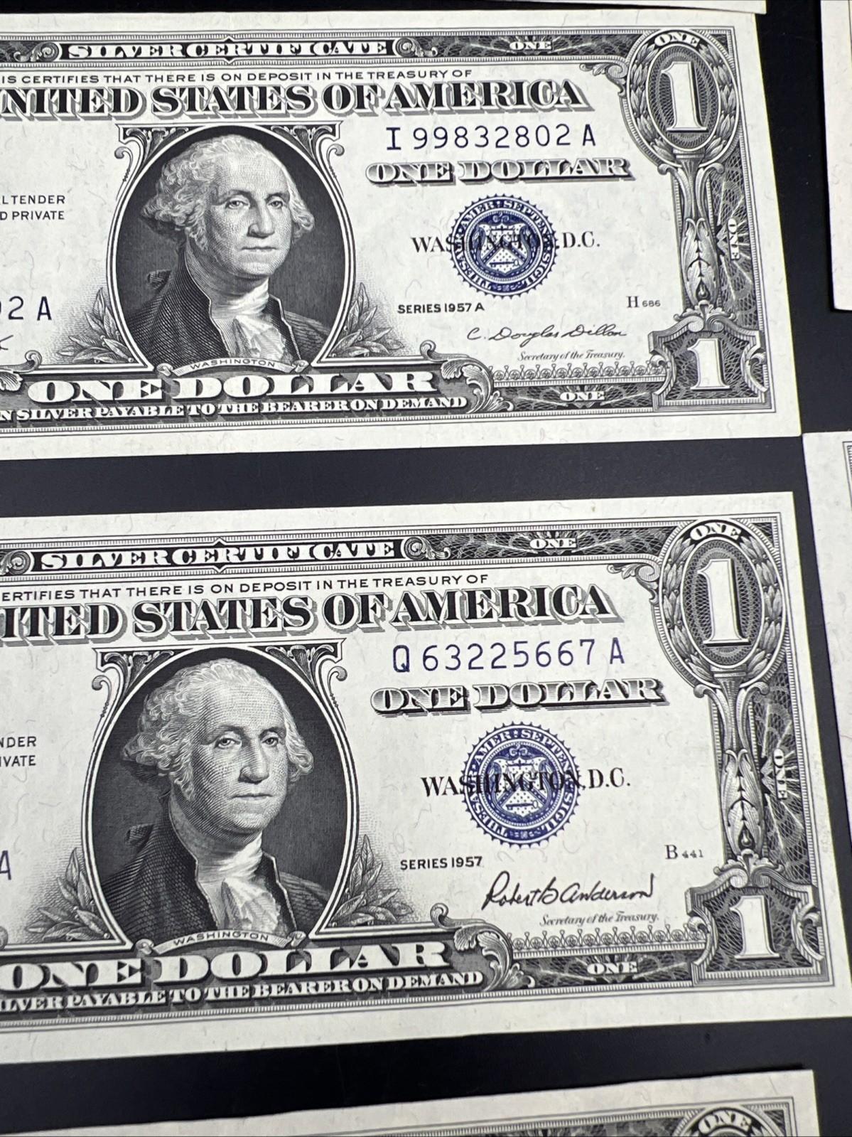 9 Note 1935 1957 Silver Certificate Letter Set XF AU / UNC conditions #103