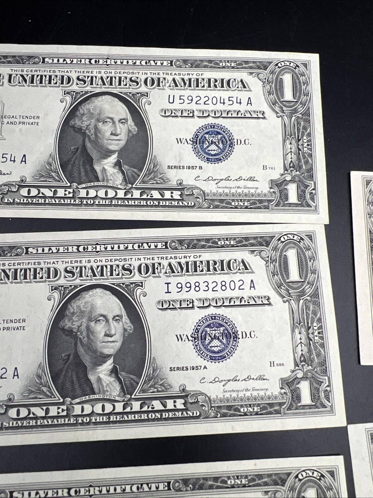 9 Note 1935 1957 Silver Certificate Letter Set XF AU / UNC conditions #103