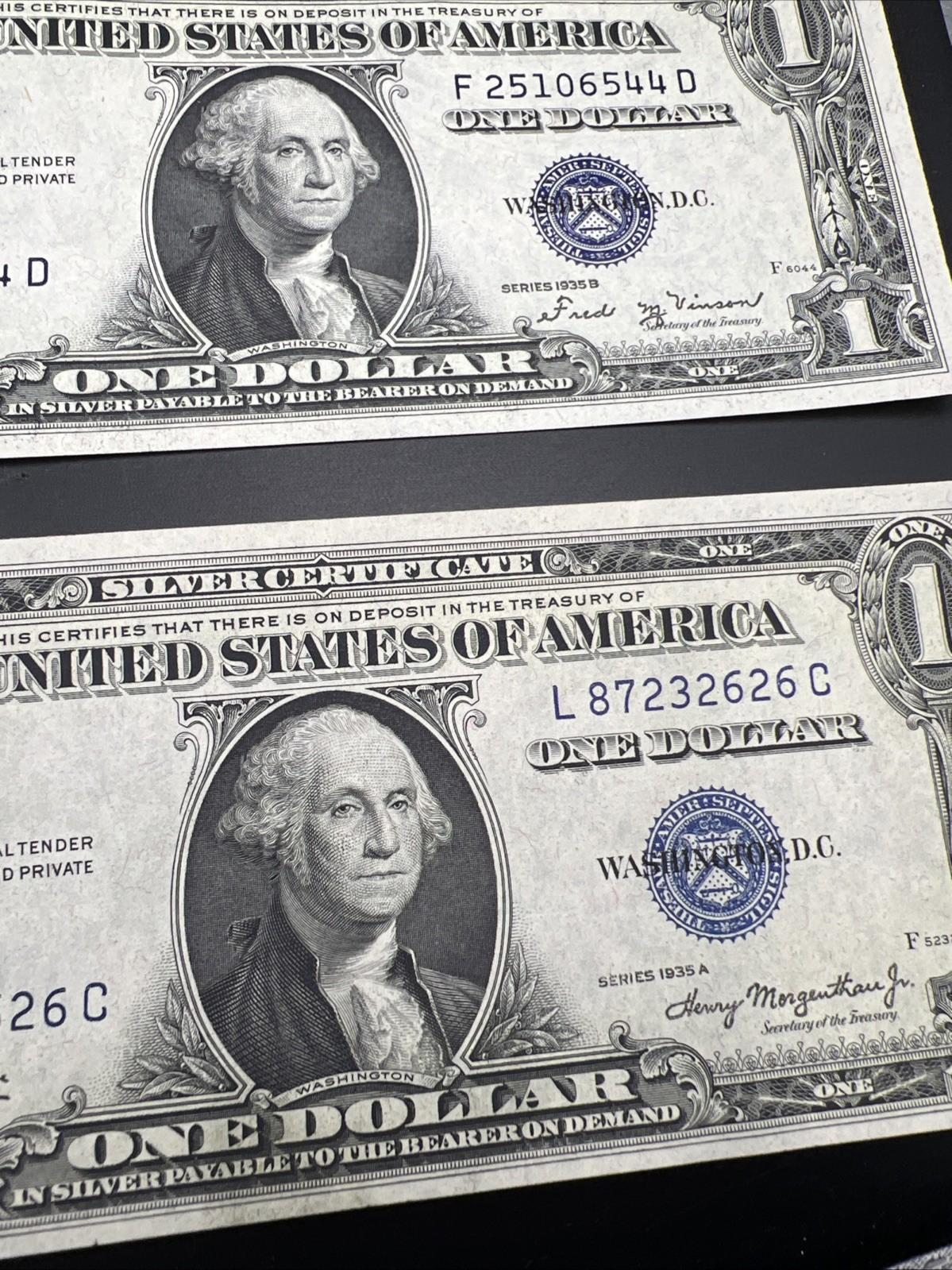 11 Note 1935 A 1957 Silver Certificate Letter Set XF AU / UNC conditions #626